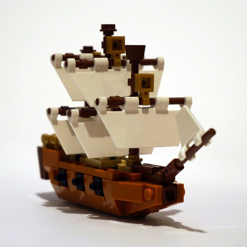 Конструктор MOC Classic Little модель парусной лодки круизный лайнер в стиле ретро |