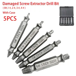 Инструмент для удаления поврежденных винтов из быстрорежущей стали 4341, 5 шт.