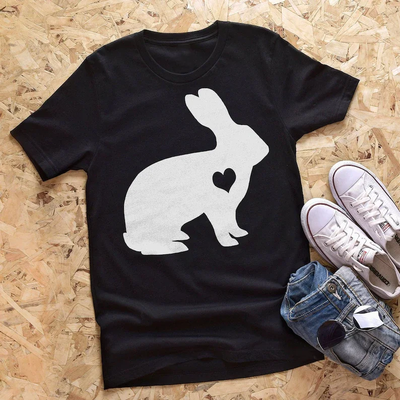 

Rabbit Shirt, Women, Rabbit Lover Gift, Cute Bunny T-shirt,Oversized T-shirt For Men