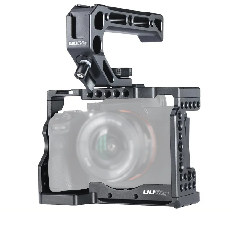

Фотокамера в металлическом корпусе для Sony A7III A7R3 A7M3 крепление для холодного башмака в стиле Arca быстросъемное крепление с верхней ручкой