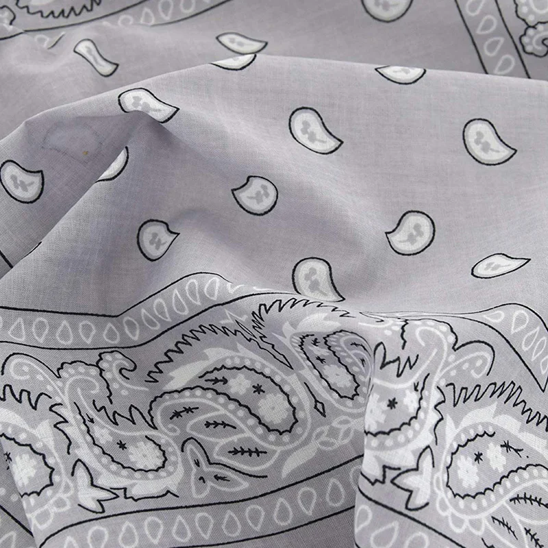 Set of 3 bandanas Paisley Man and Woman 57 x cm White + light gray pink |