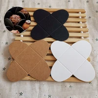 50pcs cowhide white and black cardboard holder raw chocolate trays ferrero chocolate compartment chocolate trays 3 4x3 4cm
