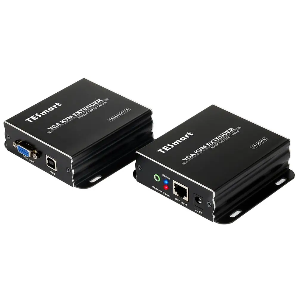 

VGA KVM Extender 300m USB 984ft Extender Over Cat5e/6 Ethernet Cable VGA Extender( up to 300m Sender+Receiver)