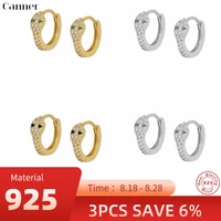 canner 925 sterling silver hoop earrings luxury sparkling snake huggie earrings for women fine jewelry serpiente pendientes w4