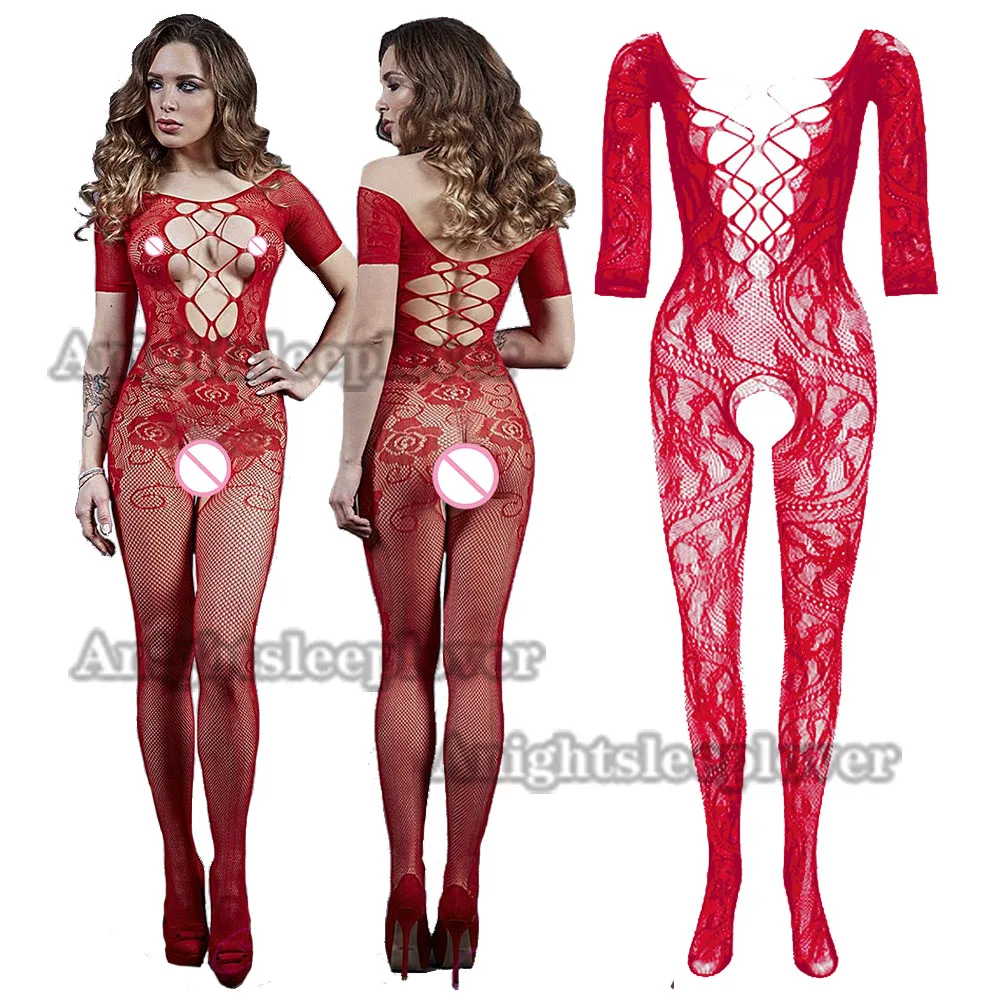 Красное порно сексуальное нижнее белье боди чулки горячее экзотическое