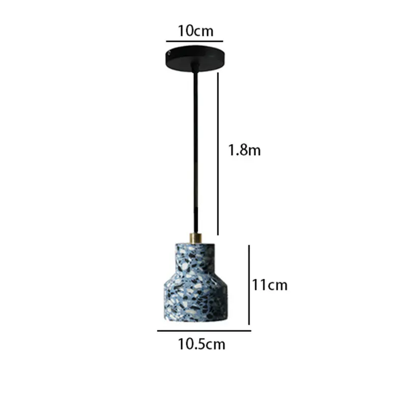 Современный минималистичный небольшой цементный светодиодный подвесной
