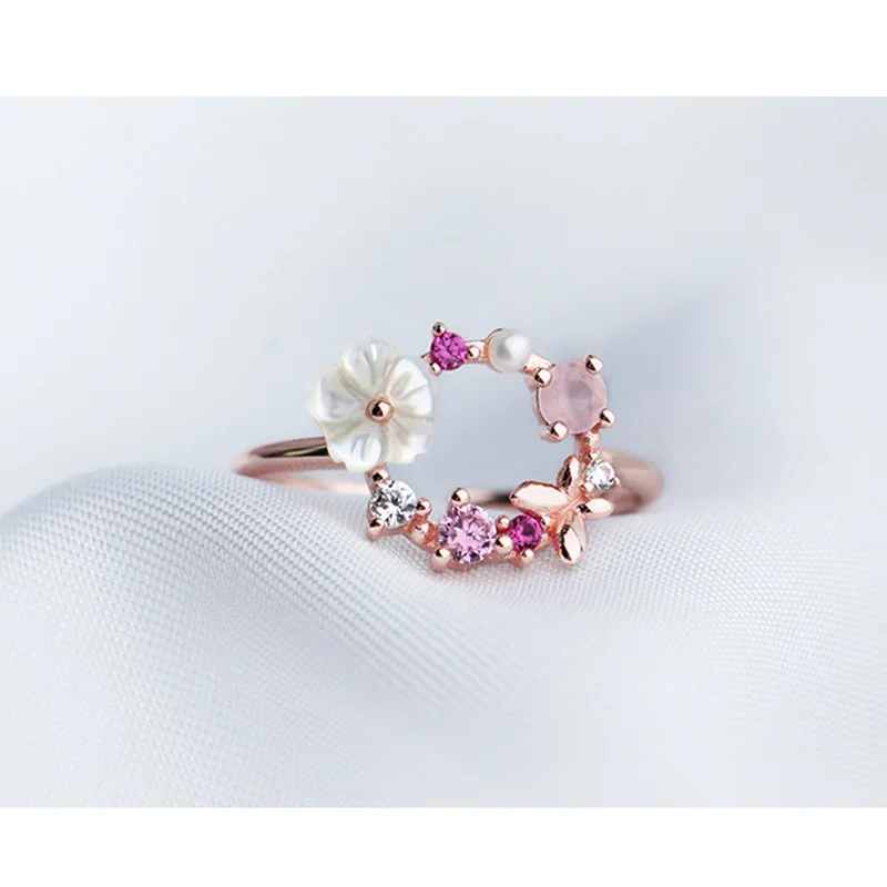 Модные кольца с кристаллами и жемчужинами для женщин модное романтическое