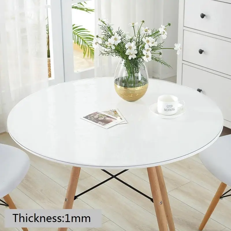 

Waterproof Tablecloth Wedding Plastique Plastic Round Redonda Mantel Redondo Toalha De Mesa Manteles PVC Cover Nappe Table Cloth