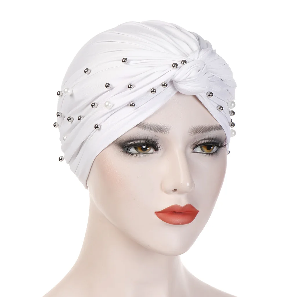 

Moslem's Solid Color Pearl Headtie