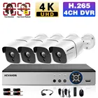 4-канальная система видеонаблюдения IP DVR Home мини-камера мониторинга безопасности Система 4K Наружная AHD камера система видеонаблюдения комплект 4 канала 8 Мп XMEYE