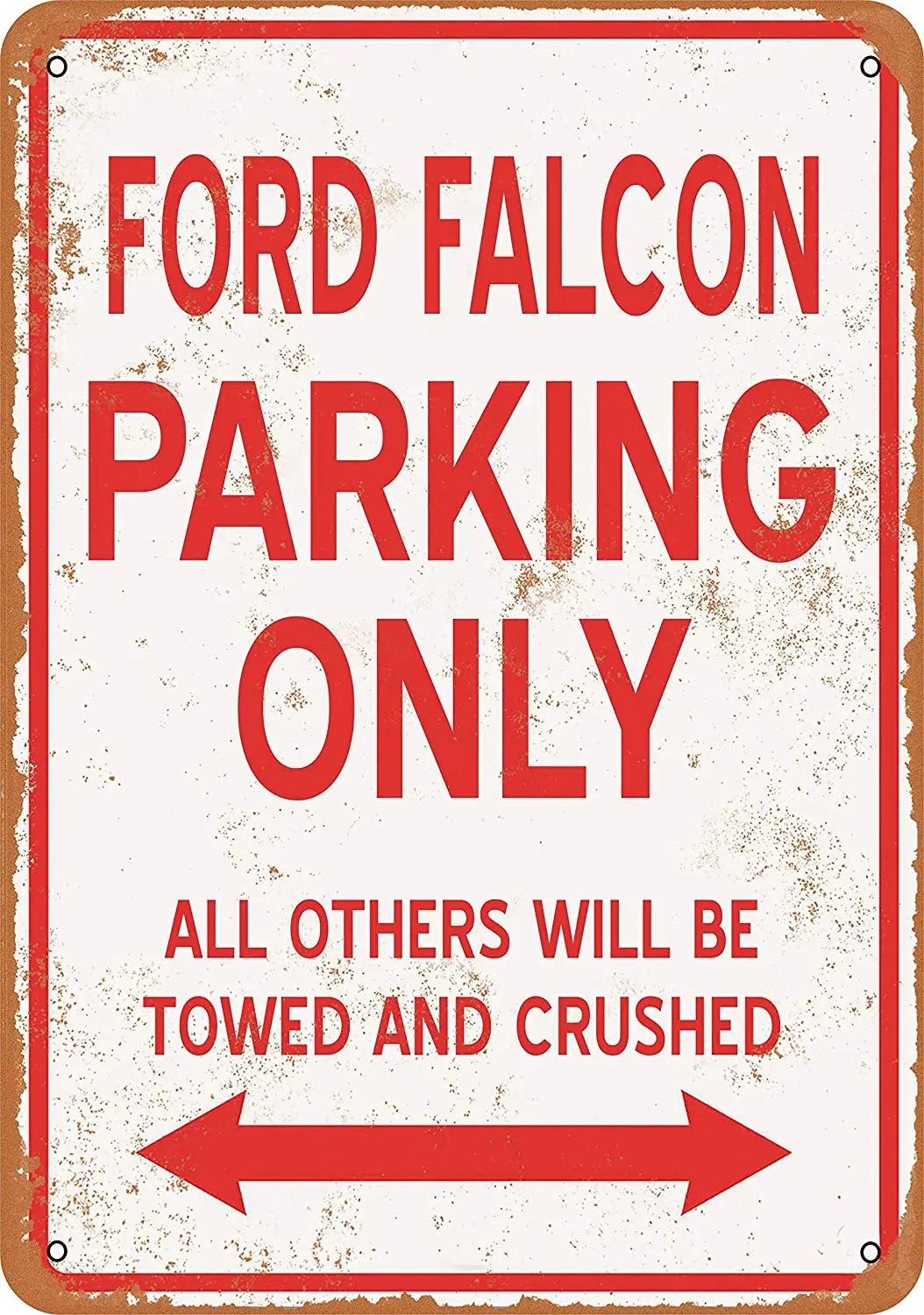 

WallColor 8*12 Metal Sign Ford Falcon Parking ONLY Vintage Look