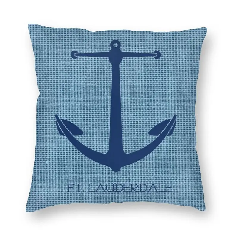 

Морской Лодердейл, якорь, подушка, чехол, украшение для дома, Современная синяя 3D-печать, графический темно-синий морской телефон, чехол для ...