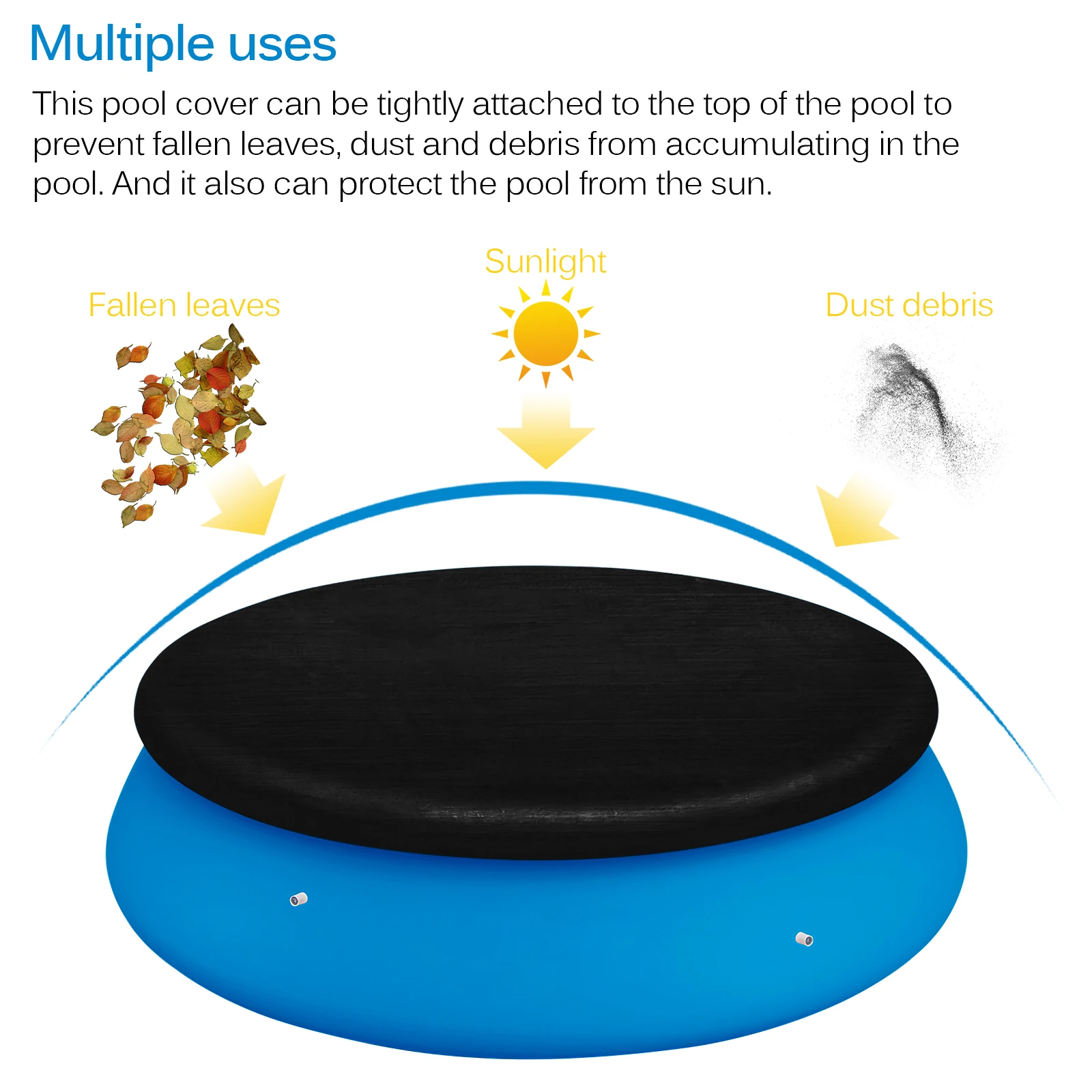 

1PC Swimming Pool Heat Preservation Cover Heat Insulation Swim Pool Cover UV-Resistant Pool Film Dustproof Swimming Pool