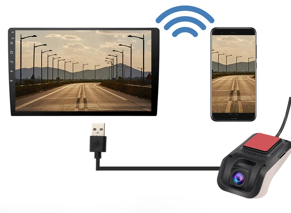 

Eunavi Car DVR Camera Dash Cam Recorder ADAS 1080P For Android WiFi G-Sensor USB Mini Car Cam Digital Registrator Night Vision