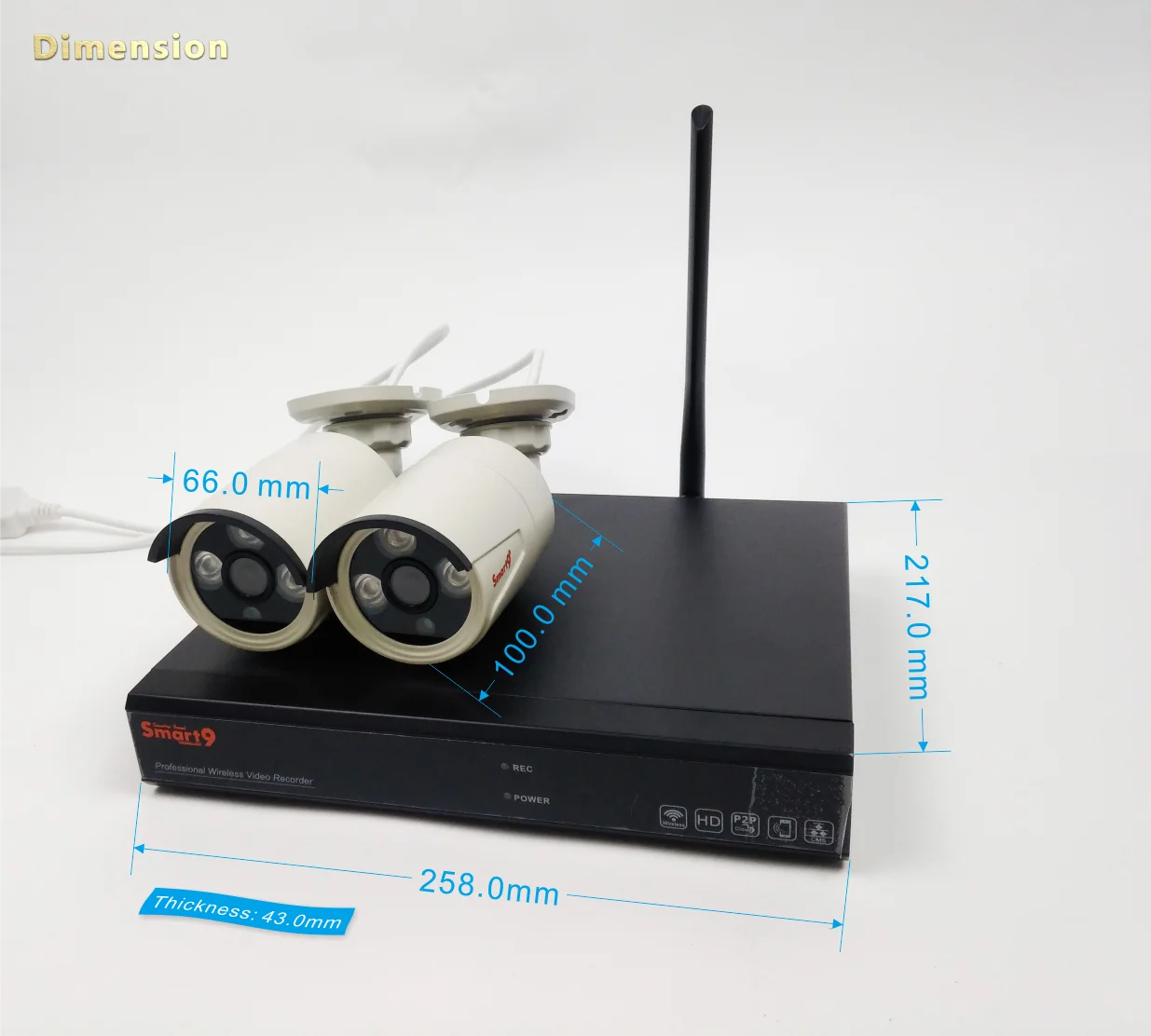Smart9 Full HD 1080P 4CH беспроводной H.265 NVR комплект, приложение удаленного просмотра системы видеонаблюдения