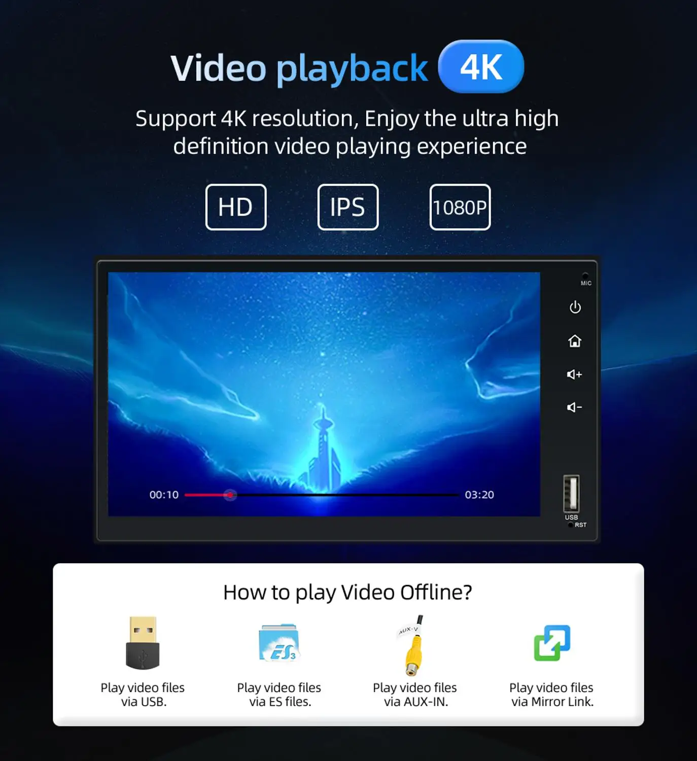 Автомобильный мультимедийный плеер Bosion универсальный 2 din с 7-дюймовым сенсорным
