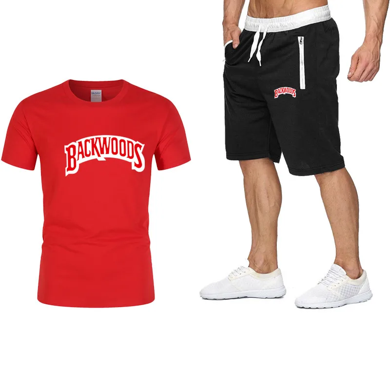 

Men's Sets T Shirts+Shorts Men Brand Two Piece Suit Tracksuit Male Casual Tshirts Fitness Sets Jogger Suits for Men