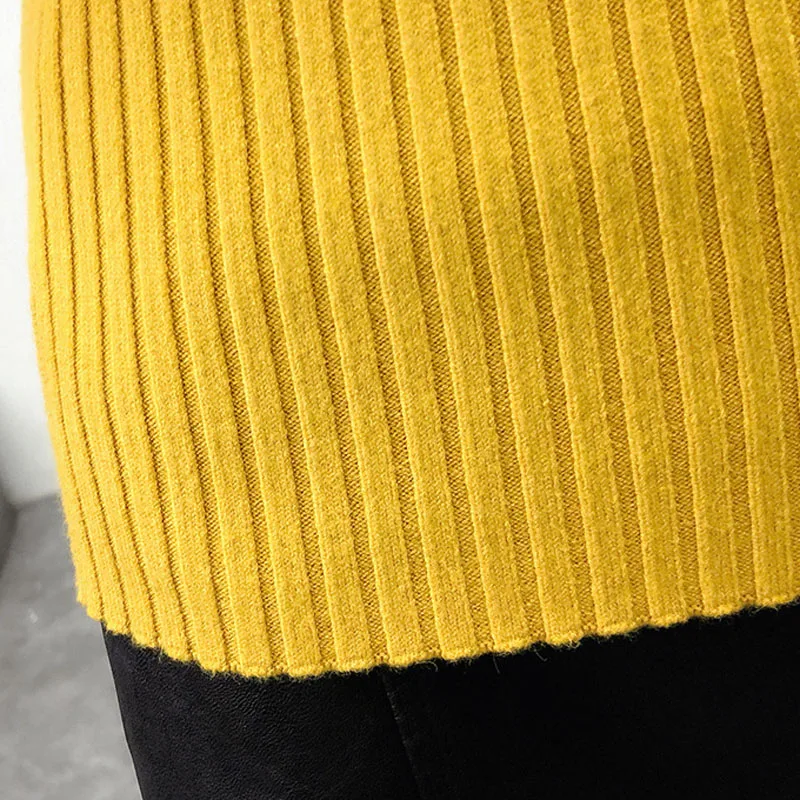 

Hollow Out Knitwear Womens Fall Winter Basic Base Long Sleeve Half-Turtleneck Slim Fit Pullover Wool Knit Ribbed Sweaters Tops