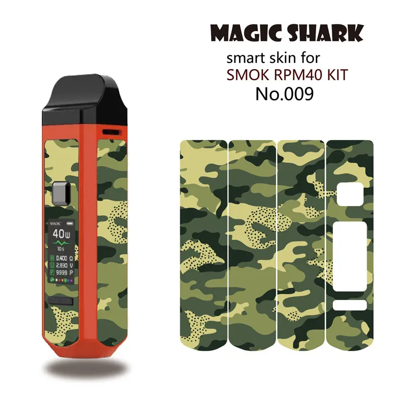 Ультратонкий ударопрочный чехол Magic Shark с черепом и листьями в стиле милитари