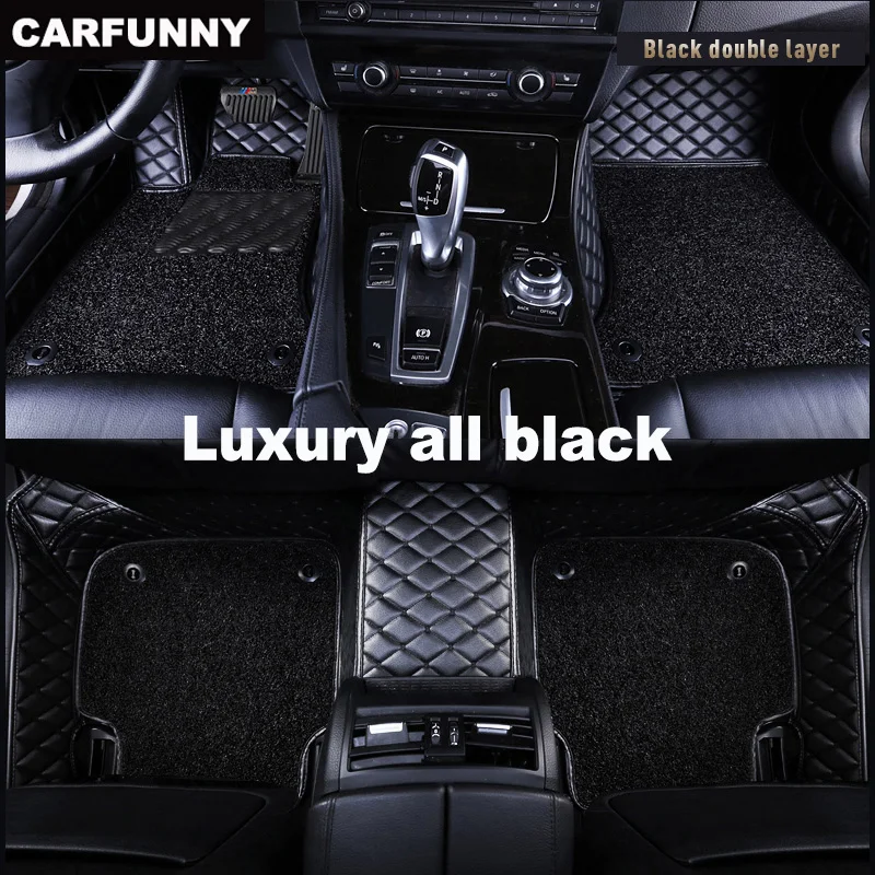 

CARFUNNY Waterproof Leather car floor mats for Hyundai Sonata NF Tucson Veracruz Equus Accent Azera Custom Automotive Carpet