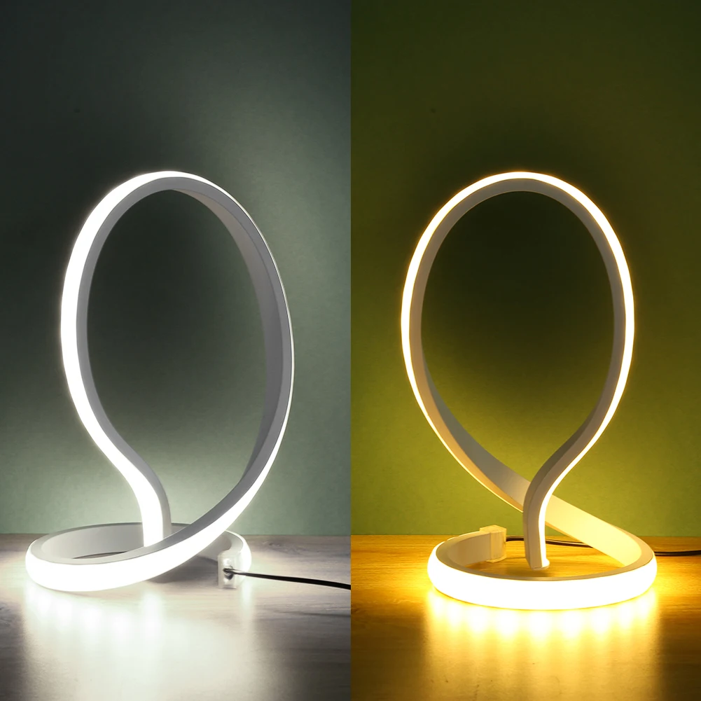 

LED Spiral Table Lamp USB Charge White Warm Light Touch Control Height Adjustable Bedside Night Light Bedroom Party Lighting Dec