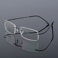 vazrobe alloy rimless male female spectacle frame unisex transparent clear eyeglasses frames vintage ultra light women myopia