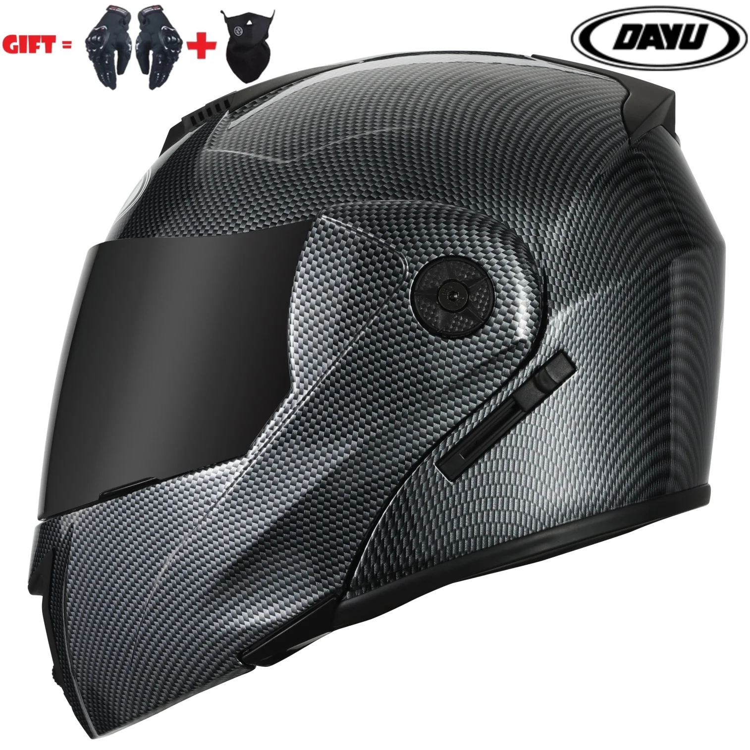 

Мотоциклетный шлем с откидной крышкой, модульный гоночный шлем с двойными линзами, мотоциклетный шлем, шлем на все лицо, 2021