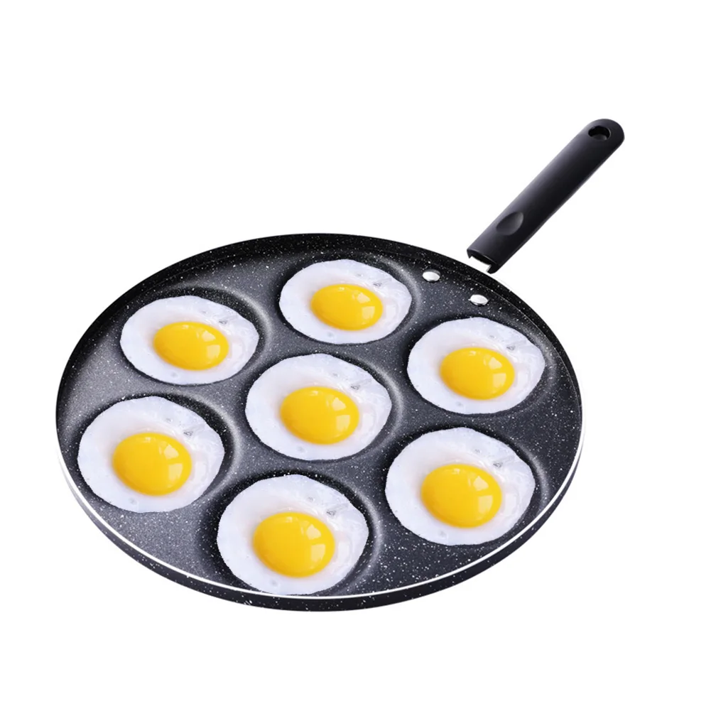 

Seven-hole Frying Pan Fried Egg Non-stick Pan Multi-function Egg Burger Mold Pancake Plate Egg Dumpling Pan Breakfast Maker