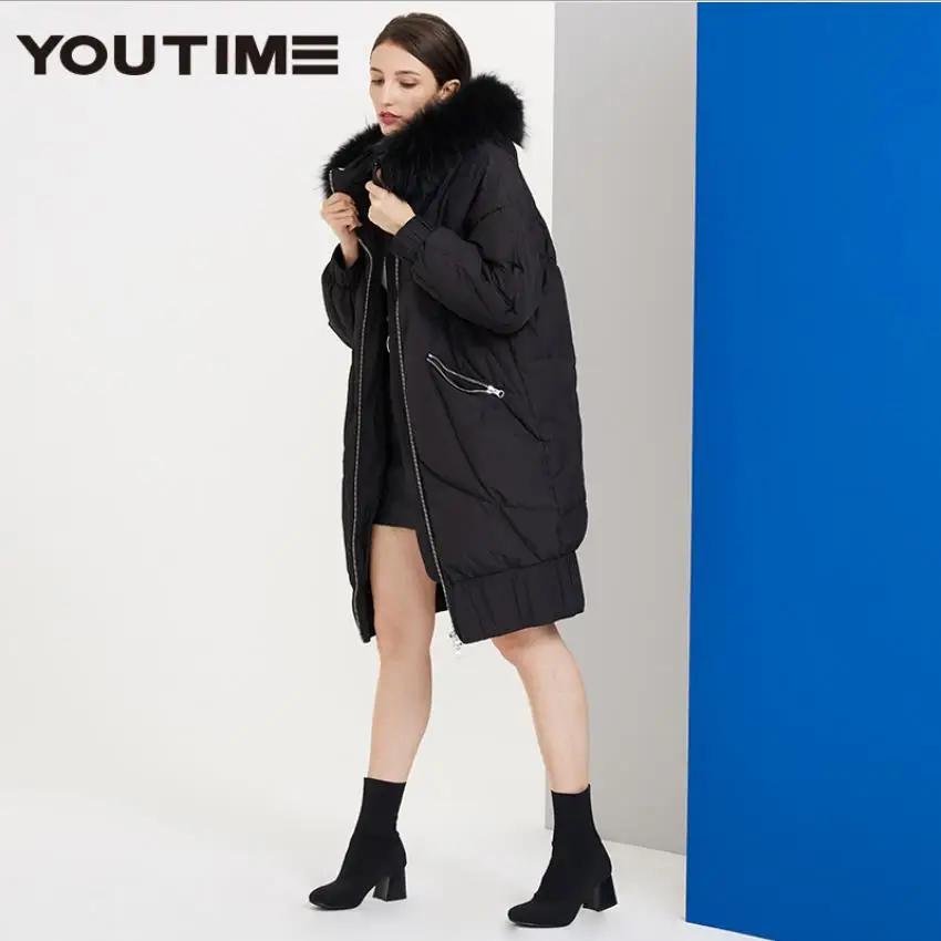 Оптовая продажа большая теплая куртка из гусиного пуха с капюшоном натурального