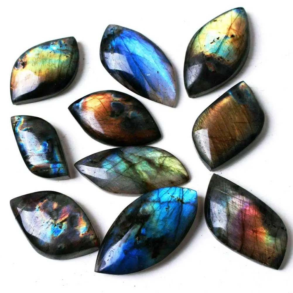 

1PC Top Natural Labradorite Crystal Moonstone Rough Polished JePCwellery Pendant Collectables Colorful Shine Stone Decor