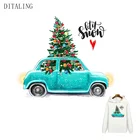 Рождественский патч для глажки автомобиля, моющийся, для самостоятельной сборки, термопресс, толстовки, топы, наклейки для одежды, нашивка с рождественской елкой