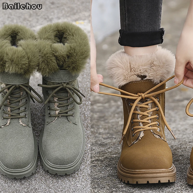 

Женская обувь, полуботинки Martin, дамские резиновые ботинки на платформе для снежной погоды для женщин, зима 2021, модная женская обувь с мехом и...