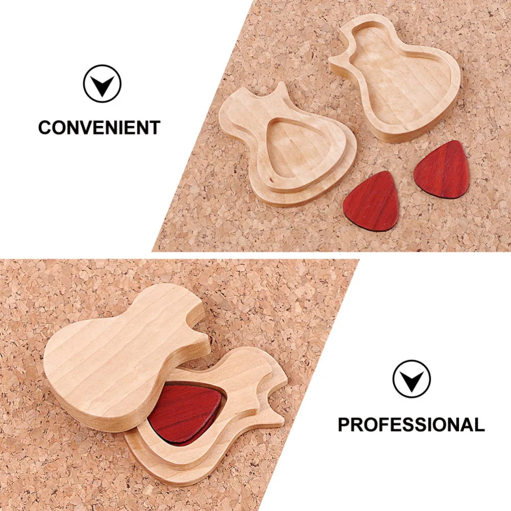 

1 Set Guitar-Shaped Case Guitar Pick Box Guitar Pickup Accessories Storage Case