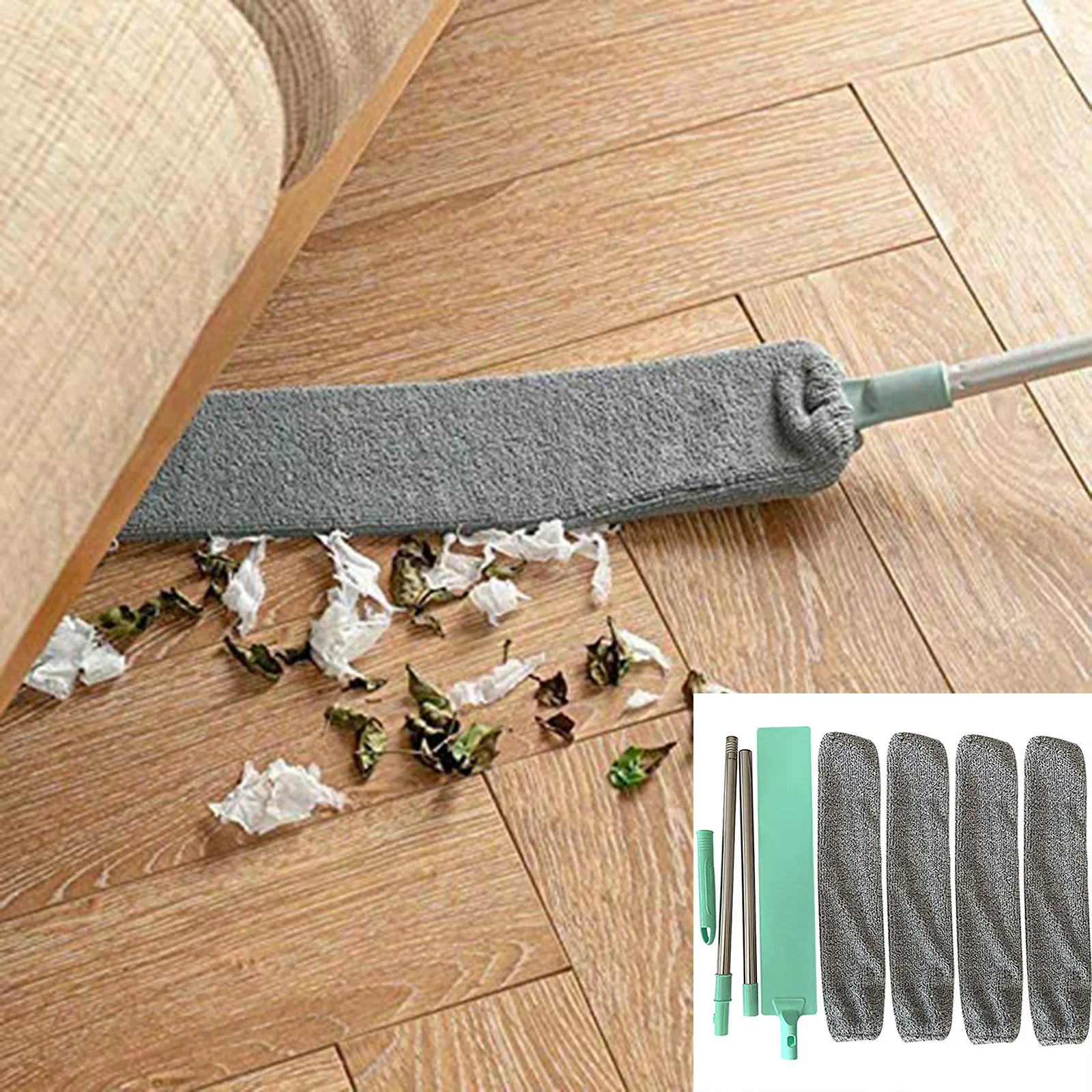 

Removable And Washable Telescopic Du St Collector Microfiber Cleaning Brush Dust Brush Long Handle Mop Can Be Reused