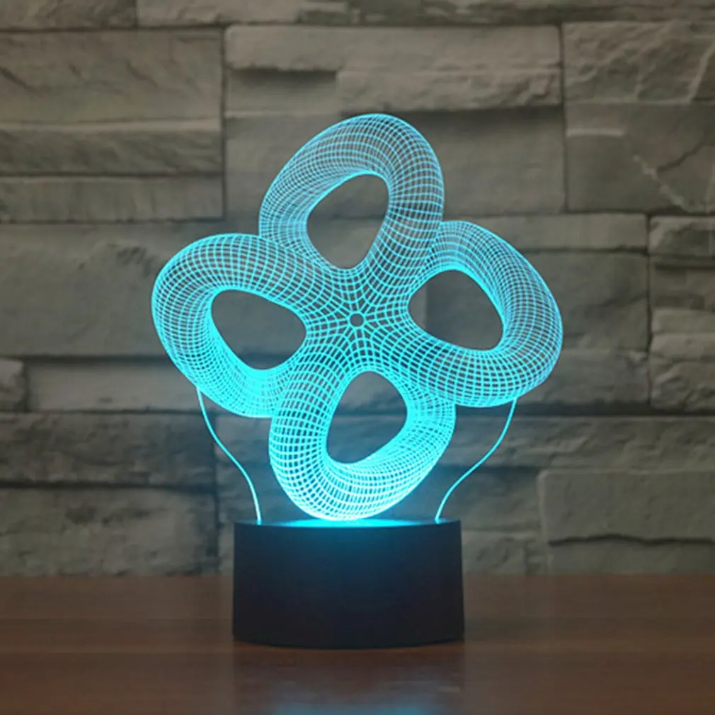 

Touch Table Lamp 7 Colors Changing Desk Lamp 3D Lamp LED Night Light Stereoscopic Illumination no harm to your eyes Acrylic
