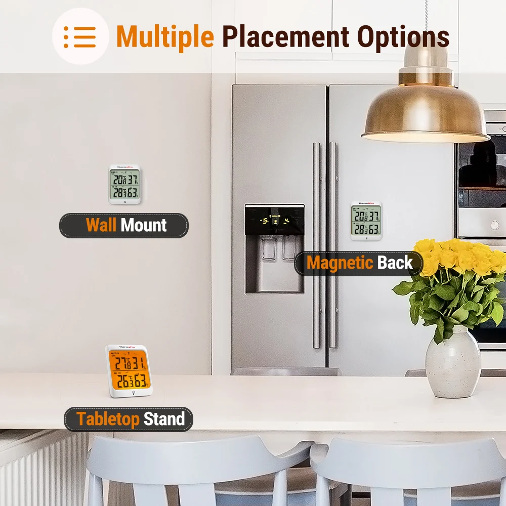 Метеостанция ThermoPro TP63C Беспроводная с подсветкой цифровой измеритель влажности 60