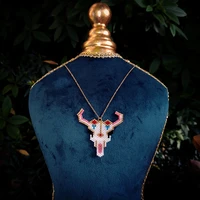 fairywoo ethnic bull necklace handmade wholesale new style hot selling stainless steel necklaces muyuki bead religious jewelry