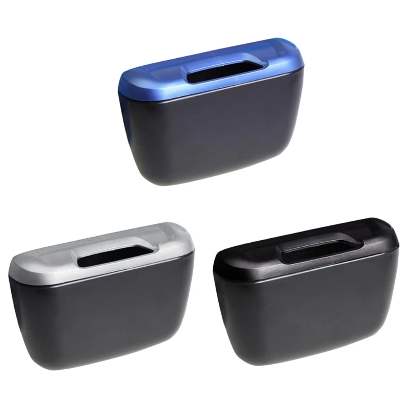 

Mini Car Trash Can with Lid Automotive Hanging Wastebasket Bin Trash Container