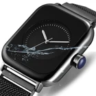 Часы наручные Миланская петля мужскиеженские, брендовые водонепроницаемые стальные, матовые, черные, розовые, золотые, серебристые