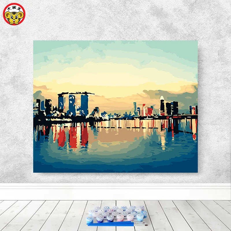 Картина по номеру художественная живопись номерам современный город | Дом и сад