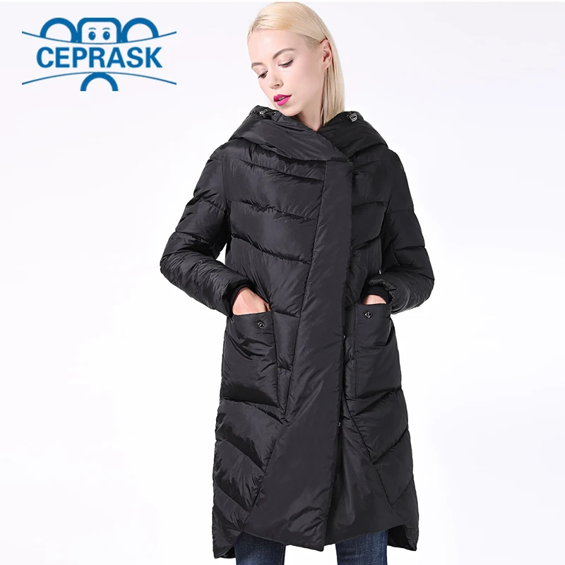 CEPRASK 2020 новая зимняя куртка женская коллекция теплые толстые парки с необычным