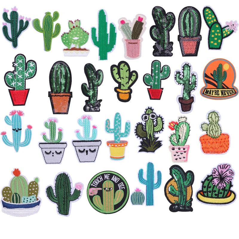 

Новинка 2021, Симпатичные Патчи С КАКТУСОМ для детской одежды, патчи с вышивкой утюгом «сделай сам» для детской одежды, курток, аппликации