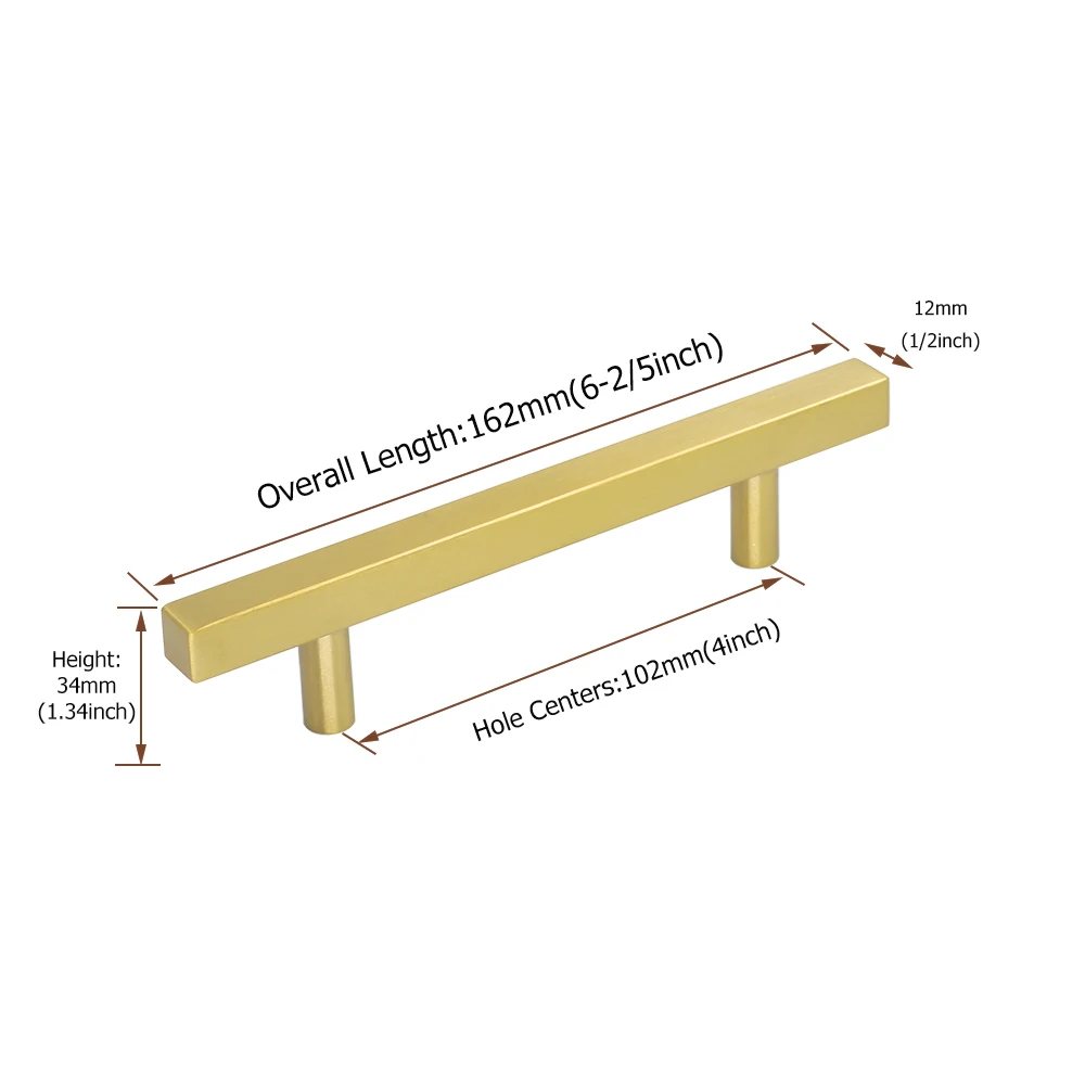 Золотая для шкафа ручки ящика латунные кухонные LS1212GD 4 &quotнабор винного стола