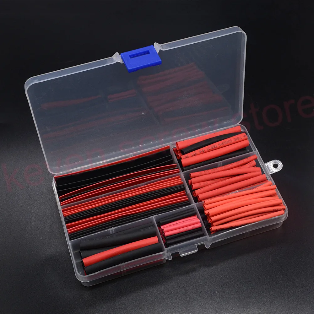 150 шт. 2:1 ассортимент термоусадочных трубок трубки для автомобильного кабеля