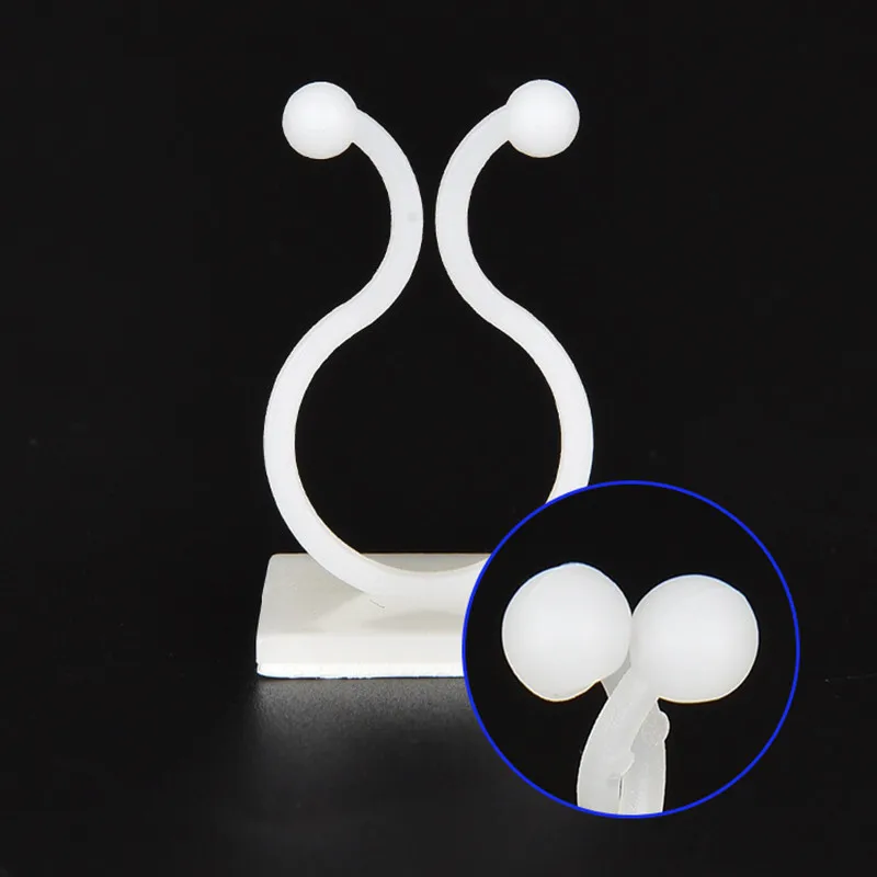 

10 шт. Настенный липкий держатель крючка универсальная линия фиксированная пряжка крючок настольный органайзер намотка портативные наушни...