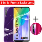 3-в-1 на Y6P Y6S Защитная Гидрогелевая пленка для задней панели экрана объектива камеры для Huawei Y6p Y6s 2020 Y 6 p y6 s 6 p 6 s Защитная пленка не стекло