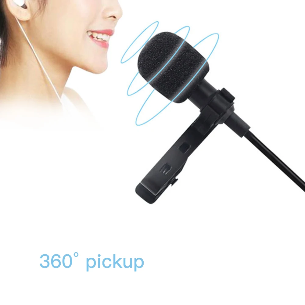 USB Lavalier Microphone 360 ° Omnidirectional Clip-on Wired Lapel Mic Plug&ampPlay for Computer PC Laptop Video Conference Chatting |