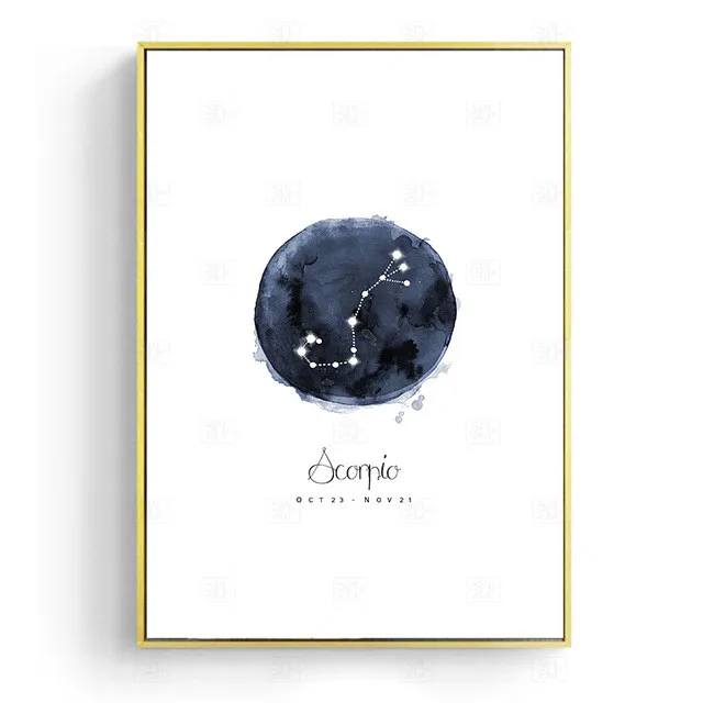 Созвездия детская Настенная картина холст плакат печать астрологический знак