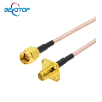 10pcs sma female panel mount to sma male plug rg316 coaxial jumper pigtail cable wifi antenna extension cable adapter extender