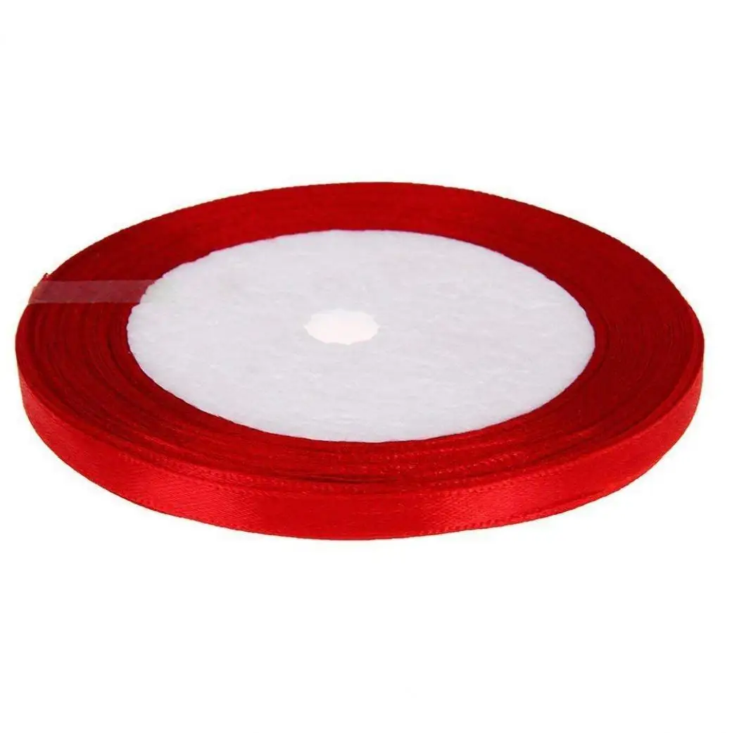 Многофункциональная шелковая лента 25 ярдов атласная шелковистая тканевая для